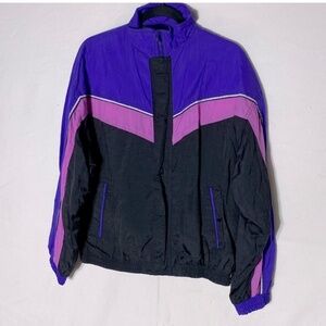 Vintage Algonquin 90s Black Purple Windbreaker M